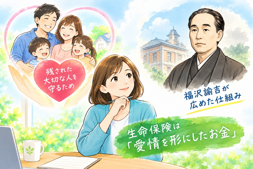 生命保険って、何のためにあるの？ ——福沢諭吉が明治時代に日本に届けた「助け合いの仕組み」