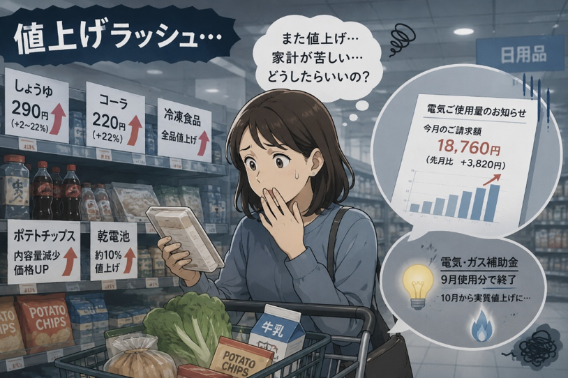 9月 食品4,531品目値上げ＋光熱費補助終了